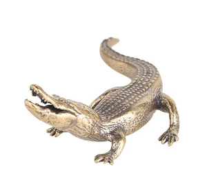 Pure Copper Collection Crocodile Town House Home Office Desk Decoration - Picture 1 of 3