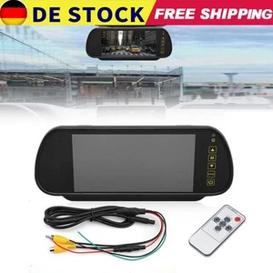 7W Zoll LCD MONITOR INNENSPIEGEL RÜCKSPIEGEL Auto KFZ für Rückfahrkamera - Bild 1 von 15