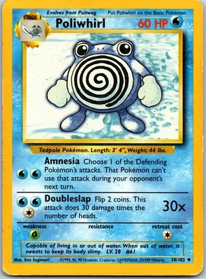Poliwhirl Uncommon Base Set Normal 038/102 HP - Image 1 of 2