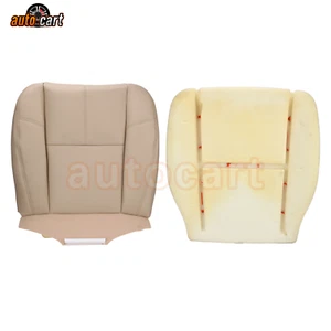 Driver Bottom Leather Seat Cover Tan+Foam Cushion For 07-14 GMC Sierra SLT SLE  - Bild 1 von 15
