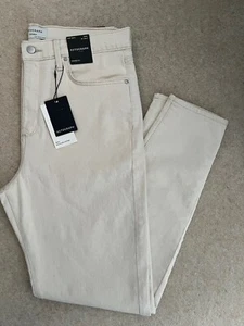 AUTOGRAPH M&S MENS ECRU CREAM TAPERED FIT JEANS Waist 34” Leg 33” Bnwt  - Picture 1 of 9