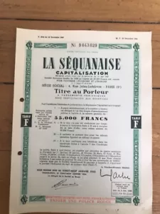 LA SEQUANAISE 1958 - 55 000 FRS (C3) - Bild 1 von 1