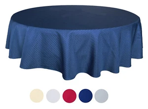 Mantel de gofres redondo Tektrum 70" impermeable/a prueba de derrames/resistente-azul - Imagen 1 de 6