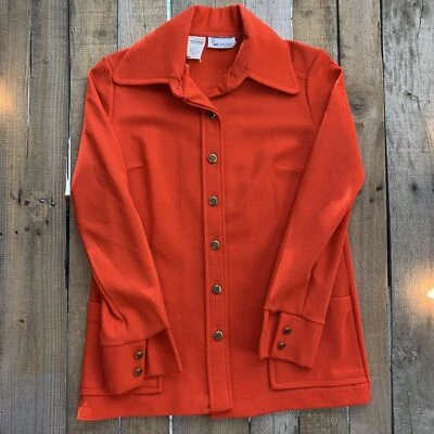 Chaqueta Blazer Sears Roebuck Vintage Roja Mujer Talla 10 Foto 1 de 4