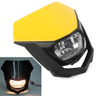 Universal Headlight Head Lamp Fairing For Supermoto Bike Dirt Bike Motor Yellow