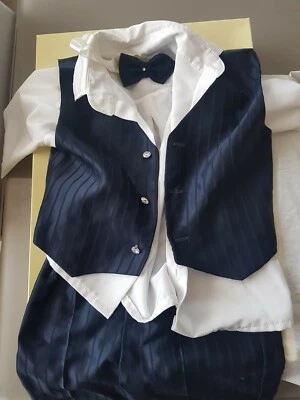 Vestito cerimonia o battesimo frack  blu bimbo 12 Mesi - Immagine 1 di 4