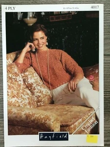 Hayfield Crochet Pattern: Ladies Sweater, 4ply, 32-42", 4017 - Picture 1 of 1