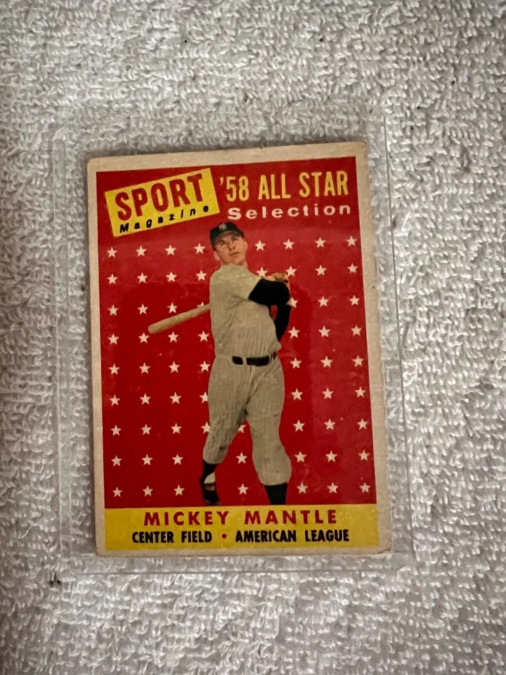 1958 Topps All Star Mickey Mantle, Ted Williams - nice corners and edges 11 AS  - Image 1 of 4