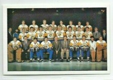 1983-84 Saskatoon Blades (WHL) team photo card