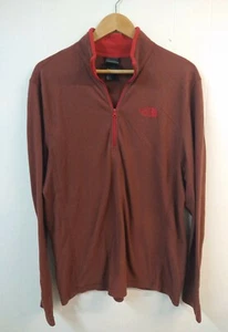 The North Face MN LG Rojo Óxido Muy Usado Gorpcore 1/4 Cremallera Pullover Polar Top - Imagen 1 de 5