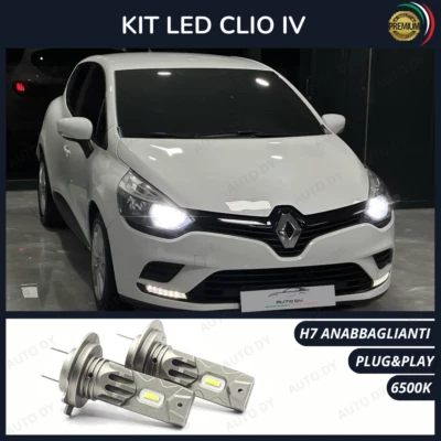 KIT LED H7 PER RENAULT CLIO MK4 IV 6500K BIANCO 6000 LUMEN CANBUS ANABBAGLIANTI - Immagine 1 di 4