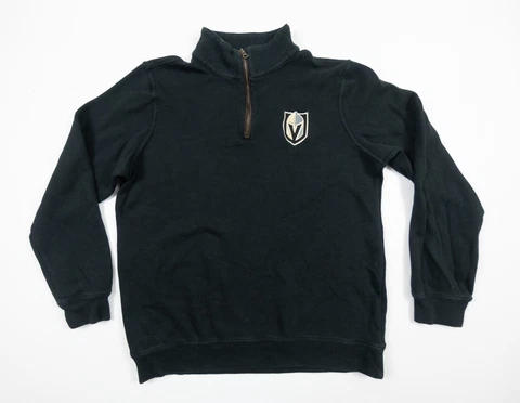 Vegas Golden Knights Sweater Adult Large Black 1/4 Zip Pullover NHL Hockey Cover