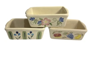 3er Set Nantucket Mini Laib Brot Pfannen Backen Blumen Obst Kuchen Geschenk MÄNGEL - Bild 1 von 5