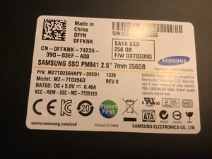 Samsung SSD 256GB TLC SATA 6Gb/s Wiped and Tested - Picture 1 of 2
