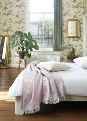 Biederlack Plaid Sommer Heimdecke Wohndecke 130x180 cm Awakening rosa 730183 - Bild 1 von 3