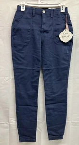 Nuevos pantalones ajustados al tobillo de tiro medio Knox Rose para mujer azul marino talla 2 - Imagen 1 de 14