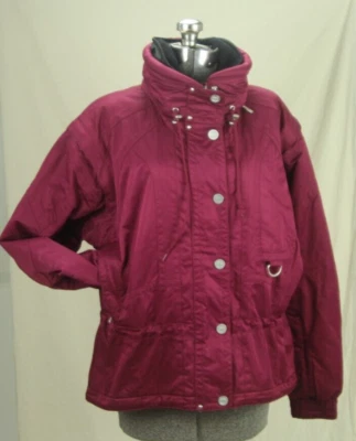 Marker Convertible Ski Jacket Womens 14 Magenta Snowboard Hooded Vest - Image 1 of 4