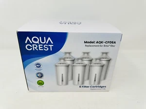 Aqua Crest Replacement Filters For Brita AQK-CF06A Six Pack NEW - Picture 1 of 6