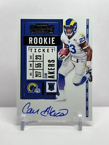 2020 Panini Contenders Rookie Ticket Variation Auto Cam Akers LA Rams No. 121 - Picture 1 of 2