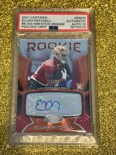 ELIJAH MITCHELL PSA/DNA 10 2021 CERTIFIED #RS-EM AUTO MIRROR ORANGE NUM #17/30