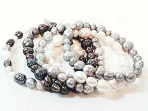 Honora Süßwasserperlen 5 Stretch Armbänder 8,5" Menge 5 verschiedene Farben - Bild 1 von 11