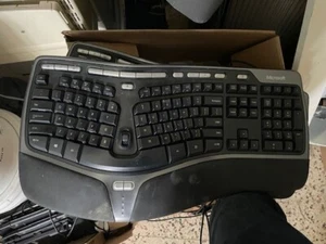 Microsoft Natural Ergonomic Keyboard 4000 V1.0 Wired USB Black KU-0462 Tested - Picture 1 of 4