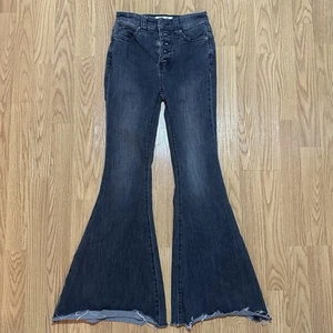 We The Free Irreplaceable Jeans 24 High Rise Super Flare Bell Bottom Button Fly - Picture 1 of 13