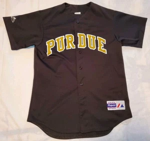 Camiseta deportiva de béisbol negra vintage Majestic Purdue University Boilermakers para hombre MED - Imagen 1 de 9