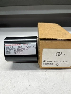 Interruptor de flujo MCDONNELL & MILLER FS4-3, 1 pulgada SPDT 35YK56 Foto 1 de 4
