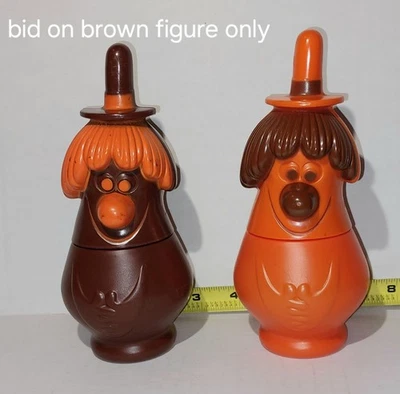 1960-е КОРИЧНЕВЫЙ ПУДДИН ГОЛОВА ШЕЙК-А-ПУДДИН КЛОУН ПУДИНГ ЖЕЛЕ ВЕСЕЛАЯ ЕДА ФИГУРКА - Изображение 1 из 4