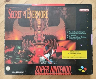 Secret of Evermore in Big Box OVP mit Spieleberater - Super Nintendo SNES  ⚡ - Bild 1 von 4