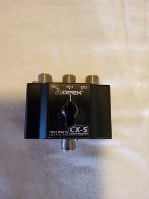 OPEK CX5 3 POSITION CB RADIO ANTENNA COAX COAXIAL SWITCH w/SO239 "AS IS" - Image 1 of 4