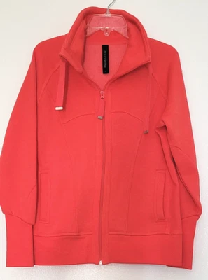 Sudadera/Chaqueta MONDETTA Peso Pesado Mezcla Algodón Cremallera Completa Coral Naranja-Rosa Foto 1 de 4