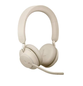 Casque Bluetooth stéréo sans fil Jabra Evolve2 75 MS beige - le microphone est défectueux - Photo 1/2