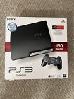 Sony Playstation 3 Ps3 Slim Cech-2501a 160gb Black Console Bundle With 7 Games