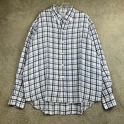 Camisa de lino con botones Ledbury Classic Fit para hombre XXL manga larga Foto 1 de 4