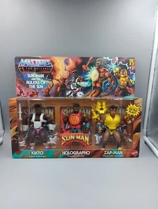 2023 MOTU Origins "Rulers Of The Sun" 3 Pack KIKTO ZAP-MAN HOLOGRAPHO🔥 - Picture 1 of 1