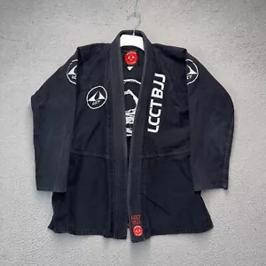 LCCT BJJ Kimono Gi Top Erwachsene A2 schwarz bestickt Jiu Jitsu Ehekunst - Bild 1 von 8
