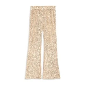 Aqua Girls Gold Sequin Pants Size L 10/12 - Picture 1 of 6