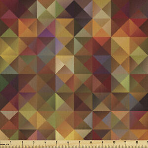 Ambesonne Earth Tones Microfiber Fabric by The Yard for Arts and Crafts
