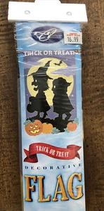 Trick Or Treat Decorative Yard House Flag 28”X44” By New Creative Ent. NEW  - Picture 1 of 8
