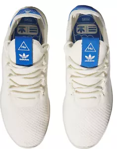 adidas Originals Tennis HU Pharrell białe trampki niebieskie logo trampki męskie 10UK - Zdjęcie 1 z 6