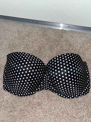 Victoria’s Secret Multi-way Bra 34DD Black And White Polka Dots Strapless Bra  - Image 1 of 4