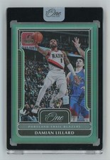 2022-23 Panini One and One Basketball Green Damian Lillard 5/5 #68 AL3