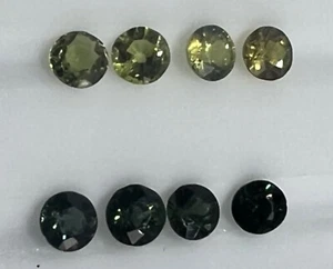 8 x Natural fancy coloured 4mm sapphires - 2.96cts - Picture 1 of 1