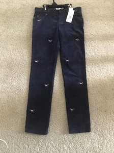 Girls Vineyard Vines Navy Corduroy Pants Candy Cane Whale Size 8 🎄Christmas🎄 - Picture 1 of 3