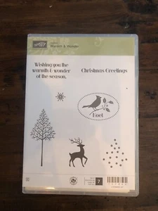 STAMPIN UP WARMTH & WONDER CLING MOUNT STAMP SET, RETIRED - Picture 1 of 3