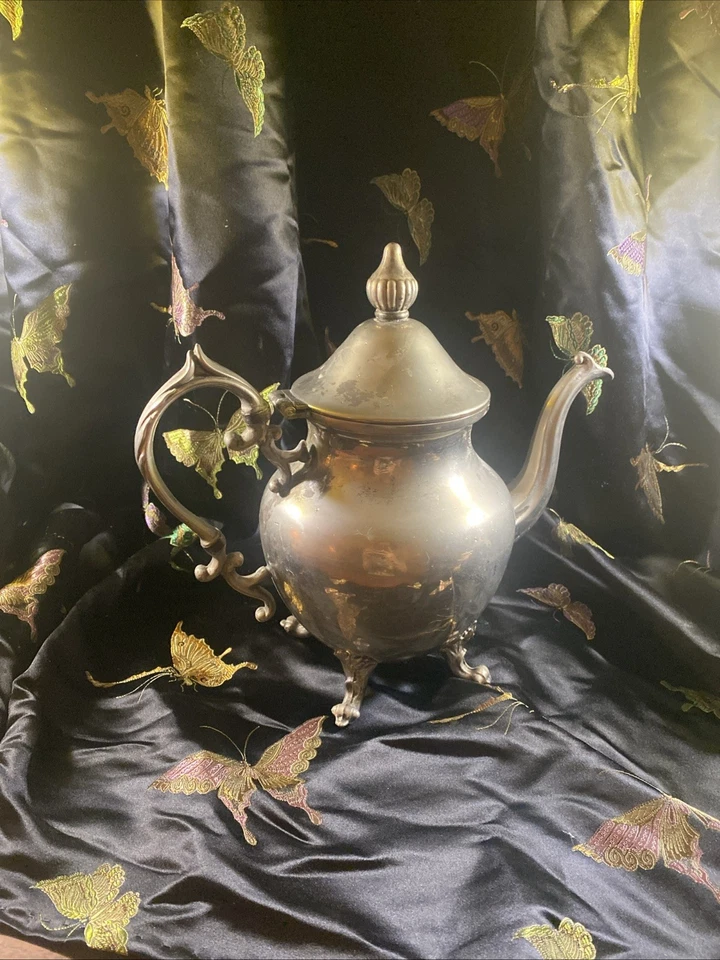 古董BSC铜制银茶壶 — 第 1/4 张图片