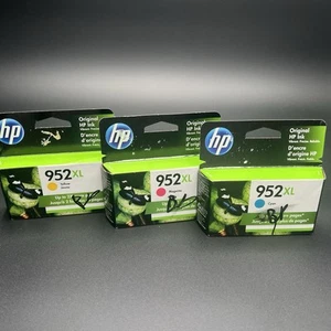 3 Packs Oem HP 952XL Ink Color Cyan, Yellow, Magenta 8210 8720 8740 EXP 2023 - Photo 1/3