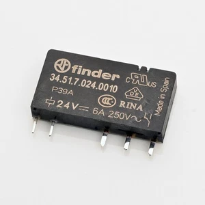 5x Finder 34.51.7.024.0010 24VDC 24V Relais Relay 250VAC/6A 1xUM 1x Wechsler - Picture 1 of 3